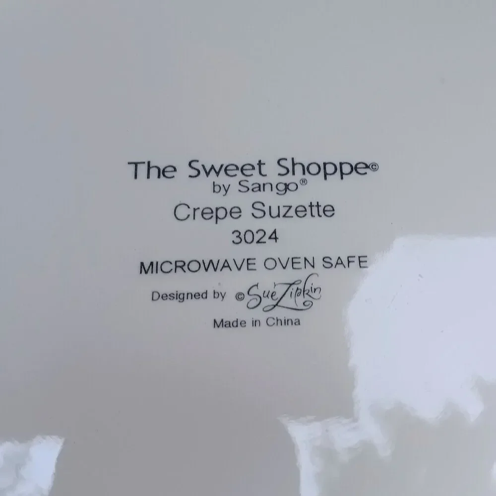 Vtg Sango The Sweet Shoppe Biscotti Dinner Plate-3023-Floral-Sue Zipkin-Whimsy